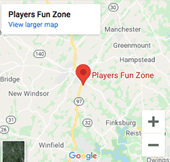 Players Fun Zone Westminster, MD Laser Tag Glo Golf Map 21157 Carroll County Maryland