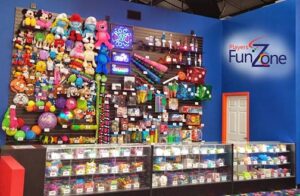 Arcade prize wall players fun zone redemption tickets 