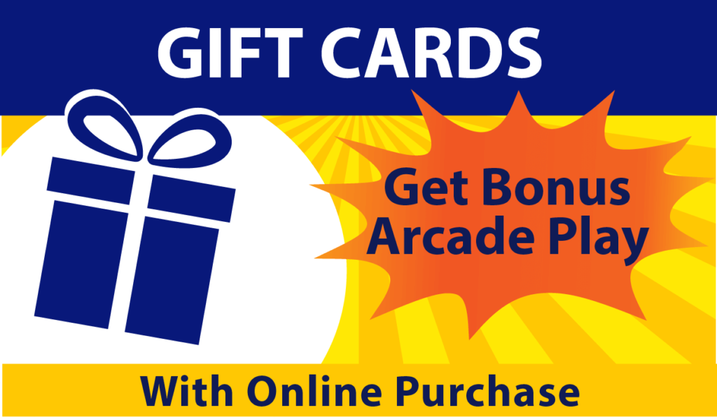 Gift Cards Players Fun Zone with bonus arcade with online purchase